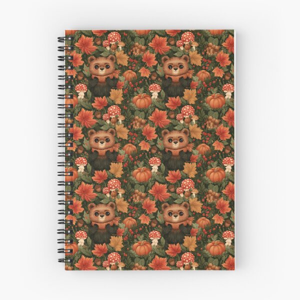 Item preview, Cute Autumn Bear Woodland Forest Fall Leaves designed and sold by NicolasGlowArt.