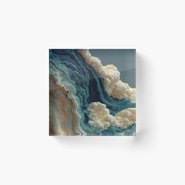 Item preview, Abstract Geode Layers With Cauliflower Clouds designed and sold by Aliforall.