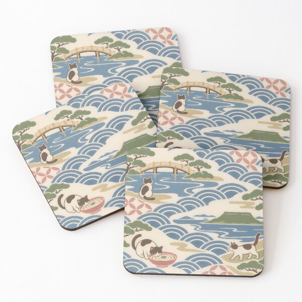 Item preview, Japanese Cat Pattern – Kagawa Udon and Gardens designed and sold by DAYAMA Japan.
