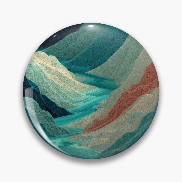 Item preview, Textured Filigree Mountain Landscape With River designed and sold by Aliforall.
