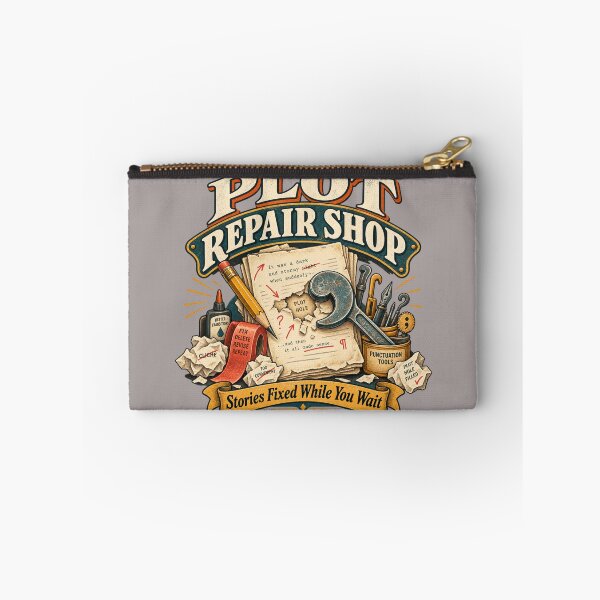 Item preview, Plot Repair Shop – Funny Retro Writer & Author Design designed and sold by Golden Era Studio.