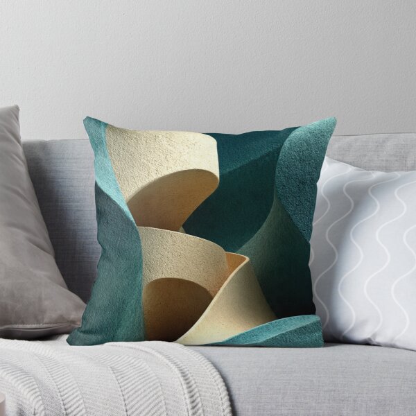 Item preview, Abstract Curved Textured Shapes In Teal designed and sold by Aliforall.