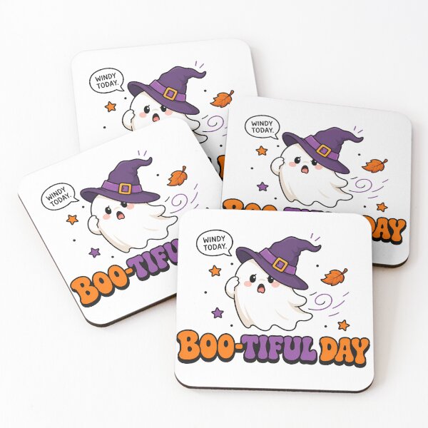 Item preview, Groovy Retro Ghost Boo-tiful Day - Funny Halloween Windy designed and sold by ianm1028.