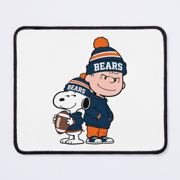 Item preview, Charlie Brown & Snoopy Chicago Bears Football Retro F191 designed and sold by GLUVY-THEME.