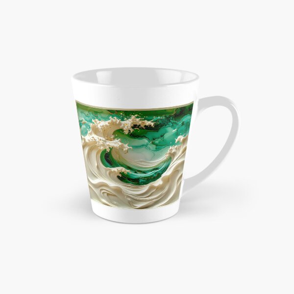 Item preview, Duality of White Ceramic and Jade Ocean designed and sold by Vicky Brago-Mitchell®.