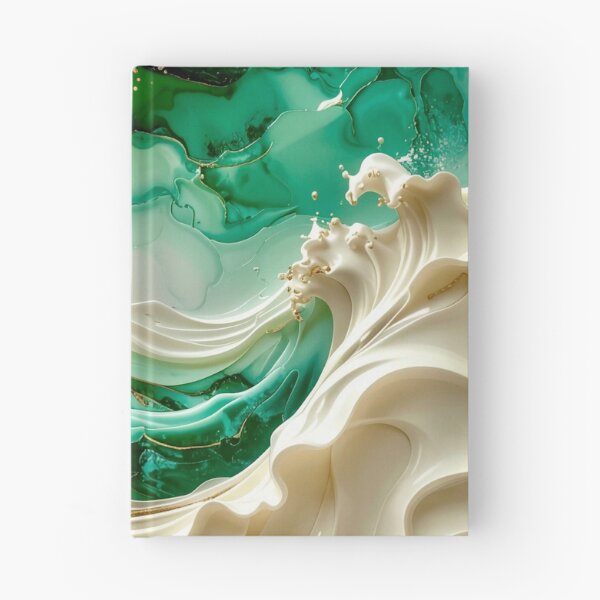 Item preview, Duality of White Ceramic and Jade Ocean designed and sold by Vicky Brago-Mitchell®.