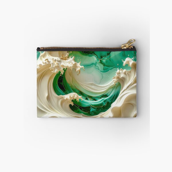 Item preview, Duality of White Ceramic and Jade Ocean designed and sold by Vicky Brago-Mitchell®.