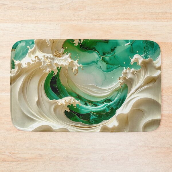 Item preview, Duality of White Ceramic and Jade Ocean designed and sold by Vicky Brago-Mitchell®.