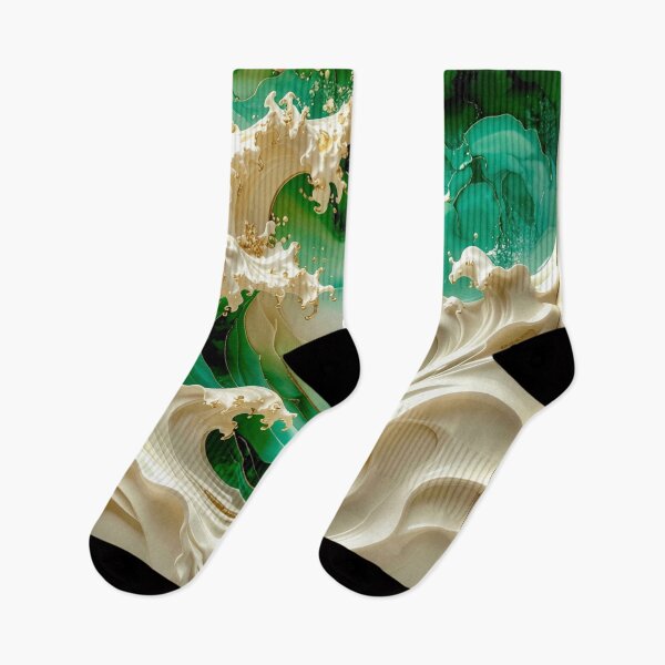 Item preview, Duality of White Ceramic and Jade Ocean designed and sold by Vicky Brago-Mitchell®.