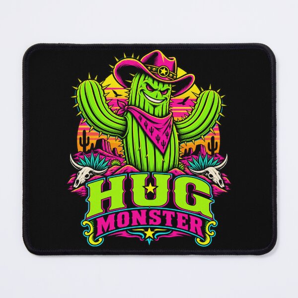 Item preview, Hug Monster Cactus Cowboy – Neon Western Halloween designed and sold by JonelCrafts.