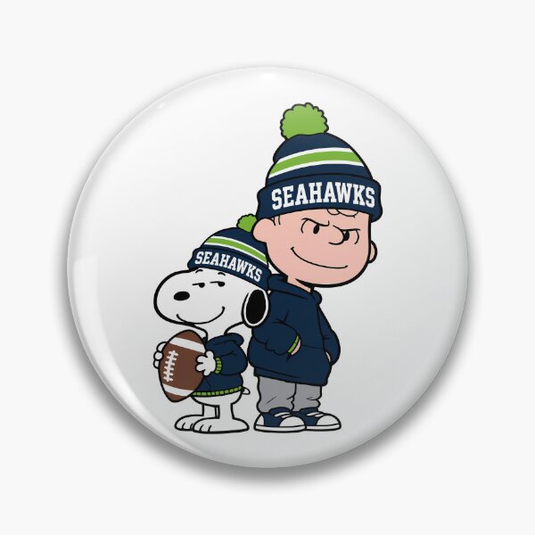 Item preview, Charlie Brown & Snoopy Seattle Seahawks Football Retro F192 designed and sold by GLUVY-THEME.