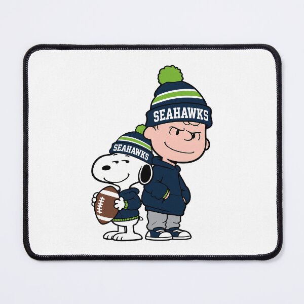 Item preview, Charlie Brown & Snoopy Seattle Seahawks Football Retro F192 designed and sold by GLUVY-THEME.