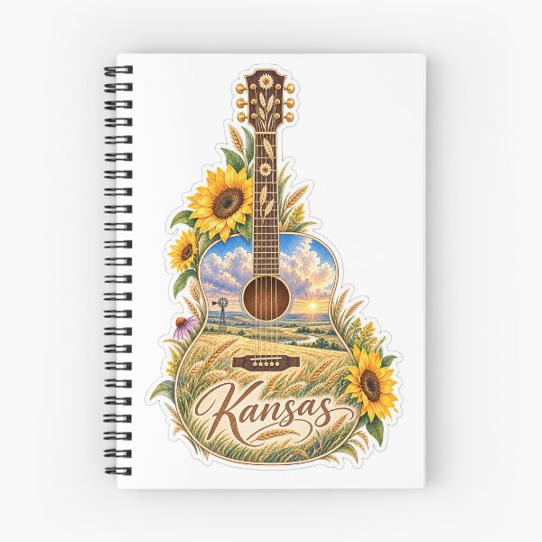 Item preview, Kansas Sunflower Prairie Guitar designed and sold by Whimspired By Paxx.