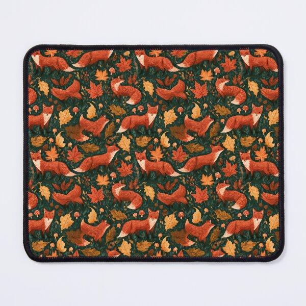 Item preview, Whimsical Fox Autumn Forest Foliage Pattern designed and sold by NicolasGlowArt.