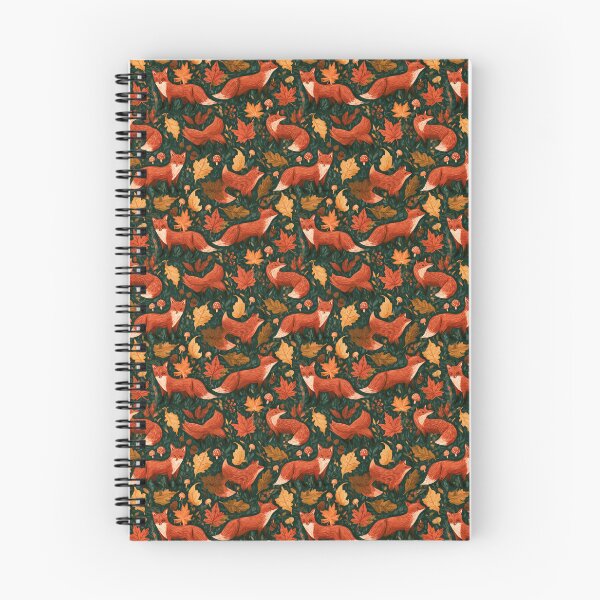 Item preview, Whimsical Fox Autumn Forest Foliage Pattern designed and sold by NicolasGlowArt.