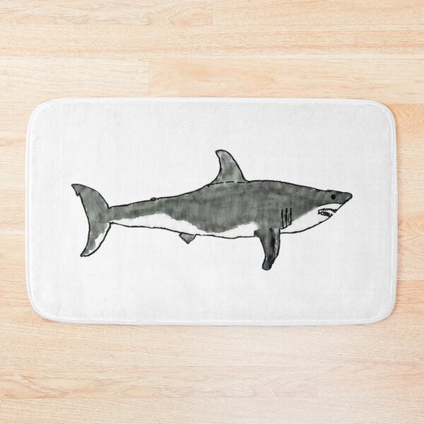 Item preview, Hand Drawn Great White Shark designed and sold by ArtDotRom.