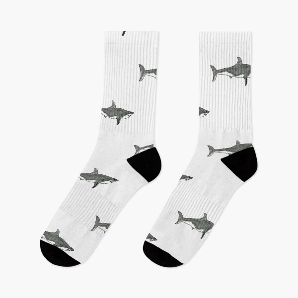 Item preview, Hand Drawn Great White Shark designed and sold by ArtDotRom.