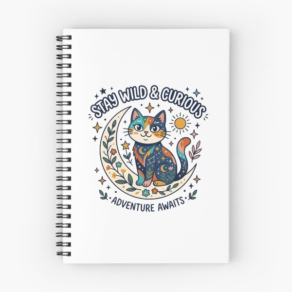 Item preview, STAY WILD AND CURIOUS - CAT - ADVENTURE designed and sold by decimalades.