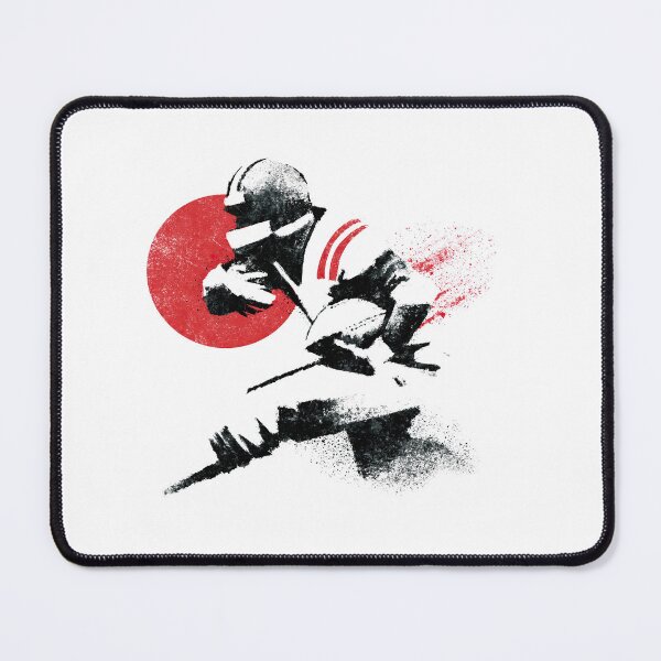 Item preview, American Football Player Charging Forward Heavy Ink Design designed and sold by EdvvinStudios.