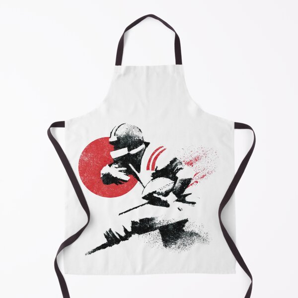 Item preview, American Football Player Charging Forward Heavy Ink Design designed and sold by EdvvinStudios.