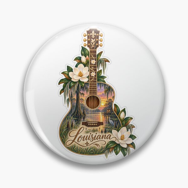 Item preview, Louisiana Bayou Magnolia Guitar designed and sold by Whimspired By Paxx.