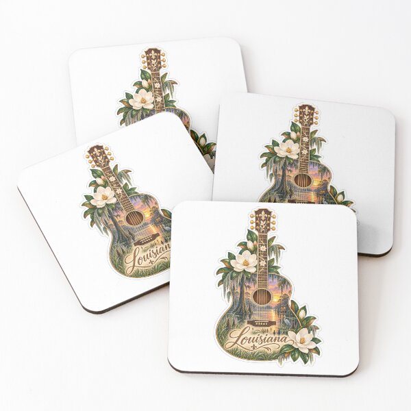 Item preview, Louisiana Bayou Magnolia Guitar designed and sold by Whimspired By Paxx.