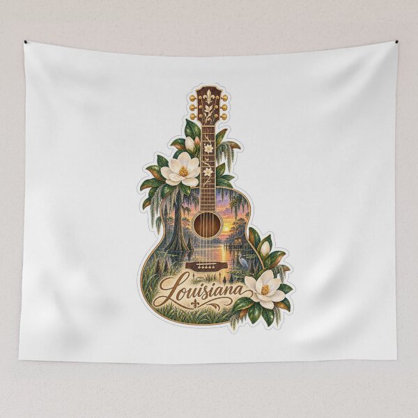 Item preview, Louisiana Bayou Magnolia Guitar designed and sold by Whimspired By Paxx.