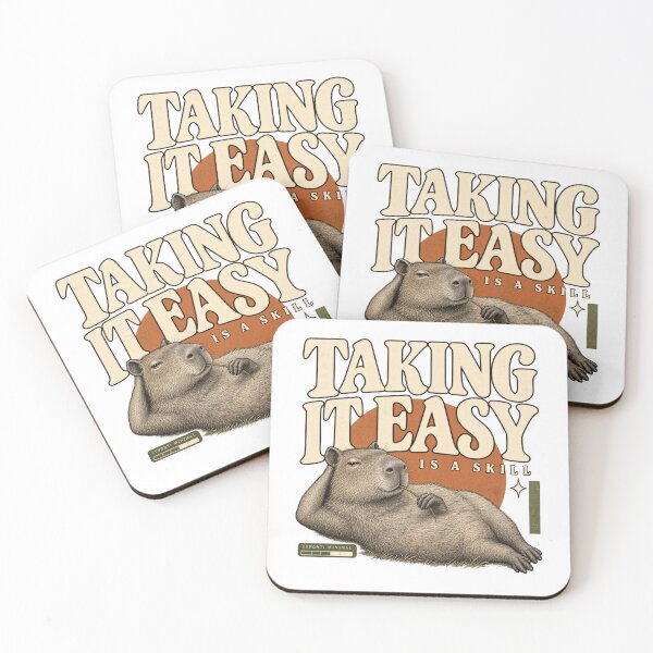 Item preview, Taking It Easy Is a Skill Funny Capybara Relaxation Design designed and sold by Trendy-Artistry.