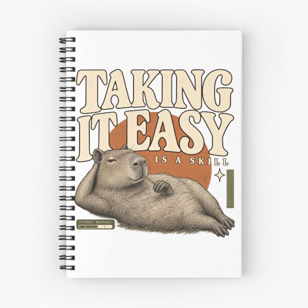 Item preview, Taking It Easy Is a Skill Funny Capybara Relaxation Design designed and sold by Trendy-Artistry.