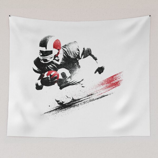 Item preview, Gridiron Action Quarterback Throw Silhouette Urban Splatter designed and sold by EdvvinStudios.