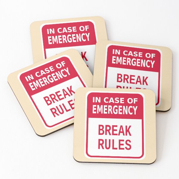 Item preview, In Case of Emergency Break Rules designed and sold by Karate Octopus.