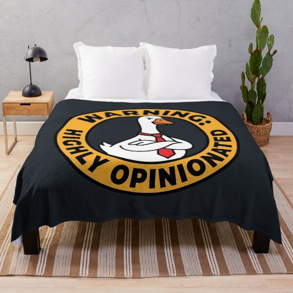 Item preview, Warning Highly Opinionated Sarcastic Goose Shield Badge designed and sold by DripCultureLab.