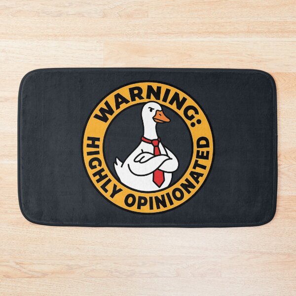 Item preview, Warning Highly Opinionated Sarcastic Goose Shield Badge designed and sold by DripCultureLab.