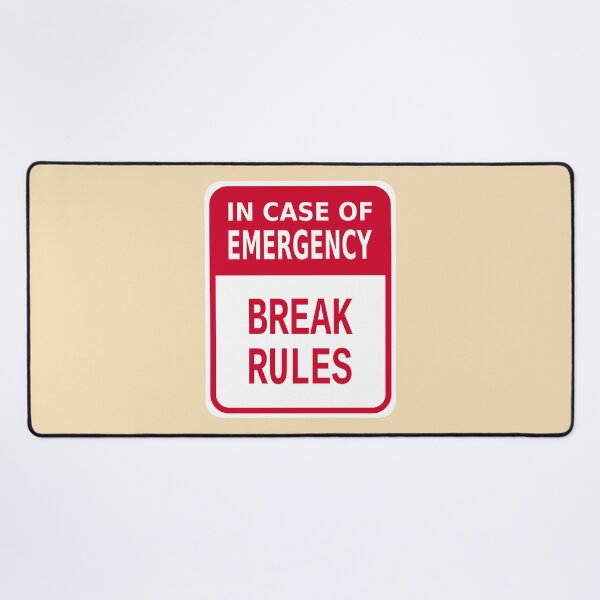 Item preview, In Case of Emergency Break Rules designed and sold by Karate Octopus.