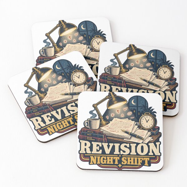 Item preview, Revision Night Shift – Funny Late Night Writer & Editor Art designed and sold by Golden Era Studio.