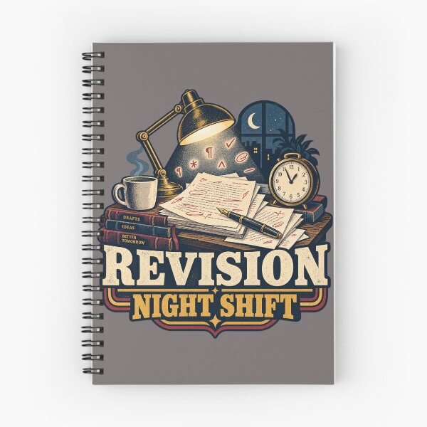 Item preview, Revision Night Shift – Funny Late Night Writer & Editor Art designed and sold by Golden Era Studio.