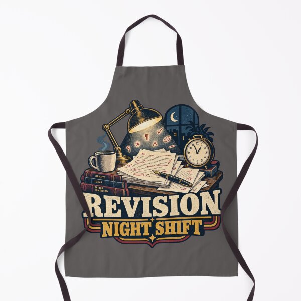 Item preview, Revision Night Shift – Funny Late Night Writer & Editor Art designed and sold by Golden Era Studio.