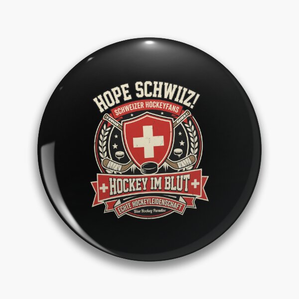 Item preview, Hopp Schwiiz Swiss Ice Hockey Passion Emblem designed and sold by KACIIBARN.