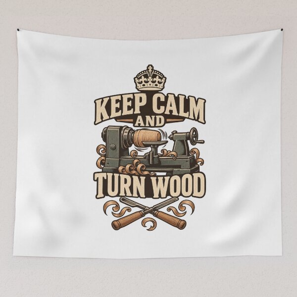 Item preview, Keep Calm Turn Wood Vintage Design designed and sold by AleksKos.