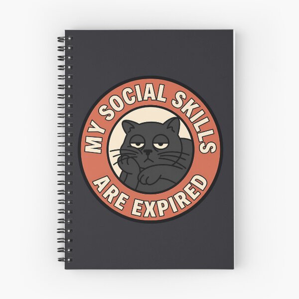 Item preview, Social Skills Are Expired Black Cat Badge designed and sold by DripCultureLab.