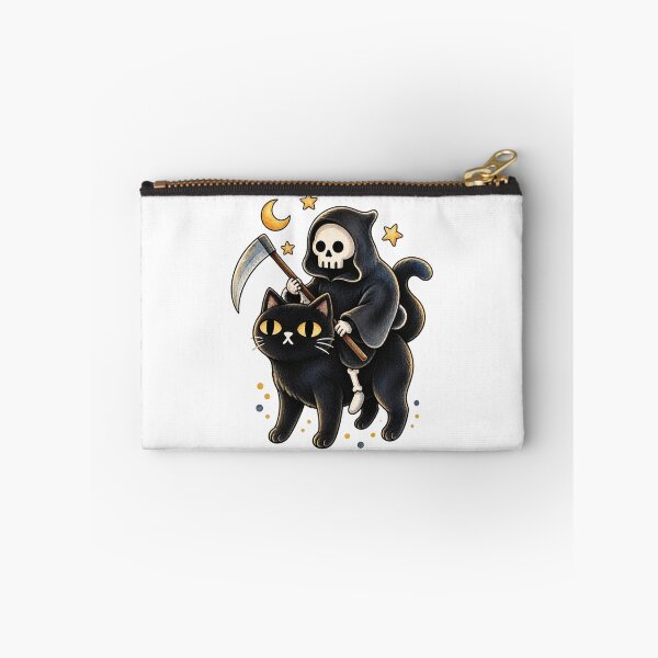 Item preview, Death Rides a Black Cat Gothic Halloween Dark Art Illustration designed and sold by lgcrules.