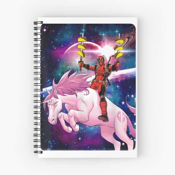 Item preview, Deadpol Style Space Unicorn with Tacos Fantasy Illustration designed and sold by angeldustartist.