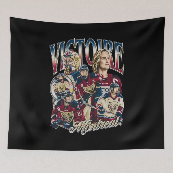 Item preview, Montreal Victoire Women's Hockey Retro Montage designed and sold by KACIIBARN.