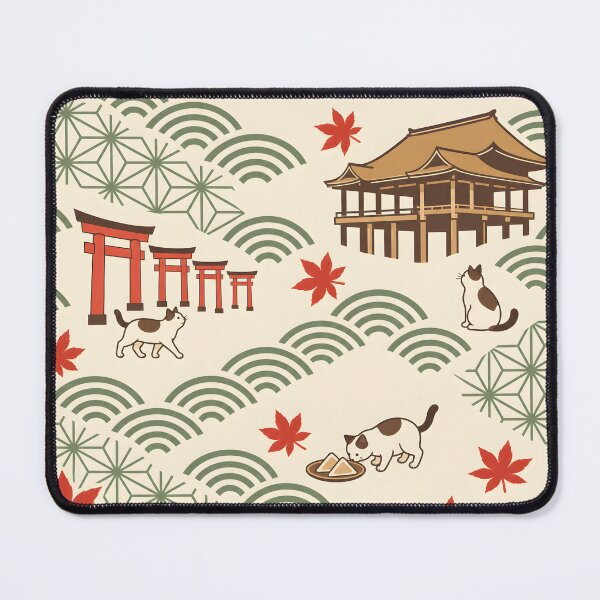 Item preview, Kyoto Cats Japanese Autumn Pattern designed and sold by DAYAMA Japan.