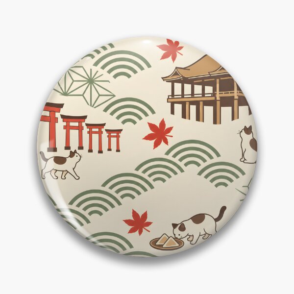 Item preview, Kyoto Cats Japanese Autumn Pattern designed and sold by DAYAMA Japan.