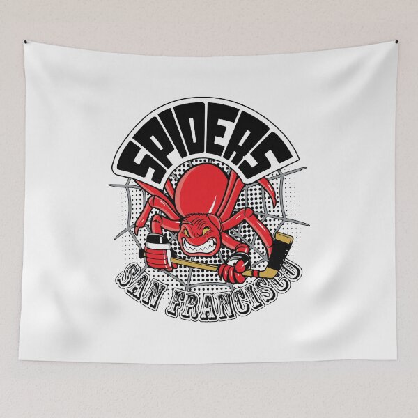 Item preview, Retro SF Spiders Hockey Mascot  designed and sold by KACIIBARN.
