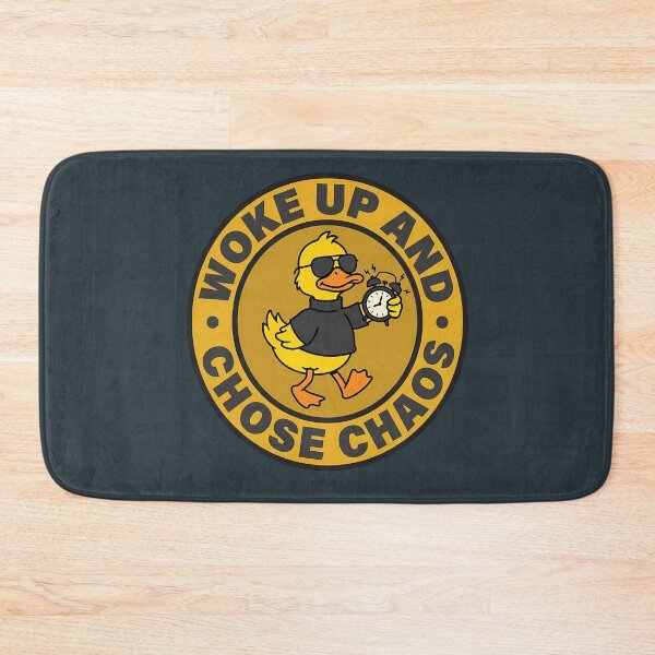 Item preview, Woke Up And Chose Chaos Duck Badge designed and sold by DripCultureLab.