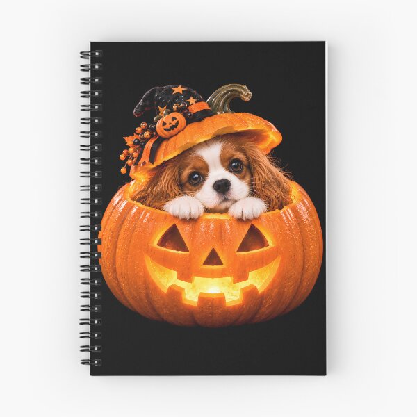 Item preview, Halloween Cavalier King Charles Spaniel in Glowing Pumpkin designed and sold by ManJiangHong.