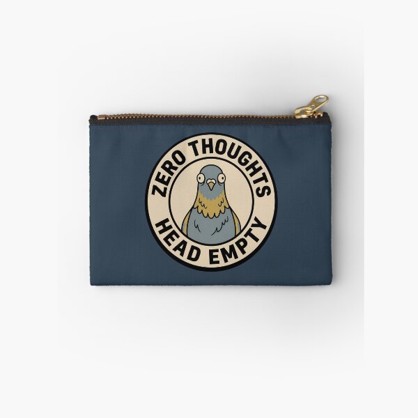 Item preview, Zero Thoughts Head Empty Retro Pigeon Badge designed and sold by DripCultureLab.