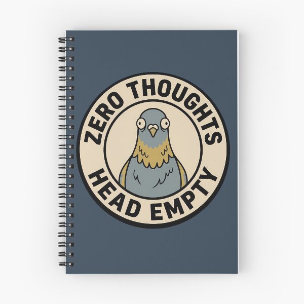 Item preview, Zero Thoughts Head Empty Retro Pigeon Badge designed and sold by DripCultureLab.